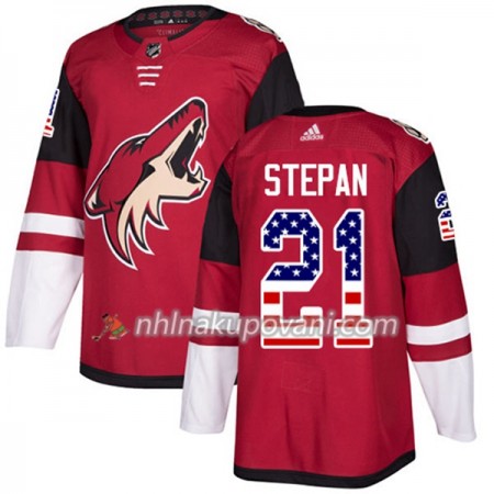 Arizona Coyotes Dresy Derek Stepan 21 2017-2018 USA Flag Fashion Černá Adidas Authentic - Pánské